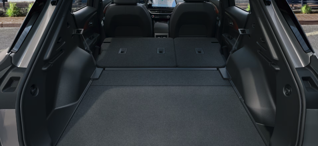 Cargo space of the 2026 Chevrolet Blazer EV for sale in Cherry Hill, NJ at Hessert Chevrolet of Cherry Hill