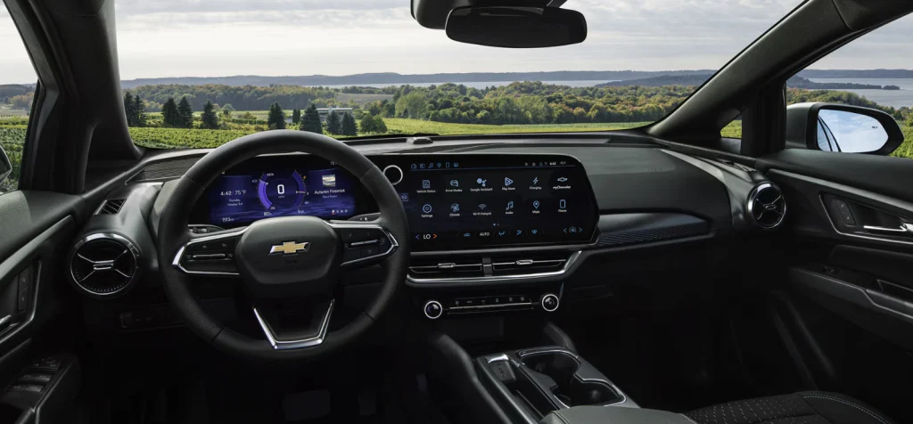 Interior of the 2026 Chevrolet Equinox EV for sale in Cherry Hill, NJ
