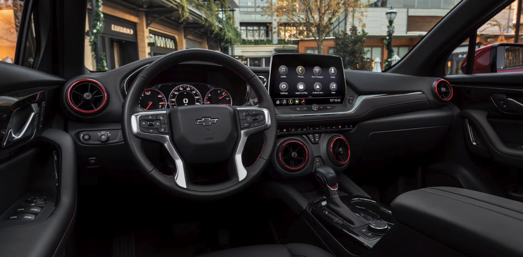 Interior of the 2026 Chevrolet Blazer for sale in Cherry Hill, NJ at Hessert Chevrolet of Cherry Hill