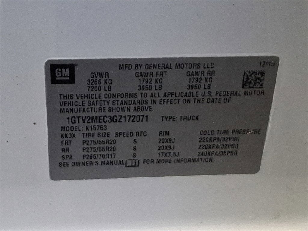 2016 GMC Sierra 1500 SLE