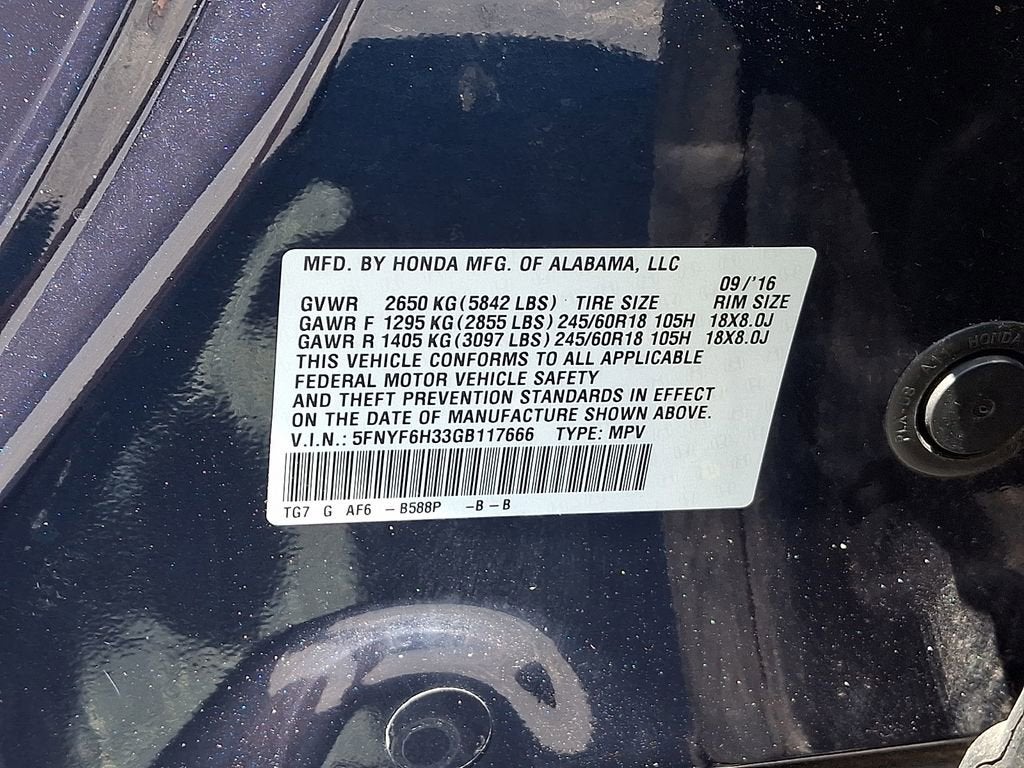 2016 Honda Pilot EX