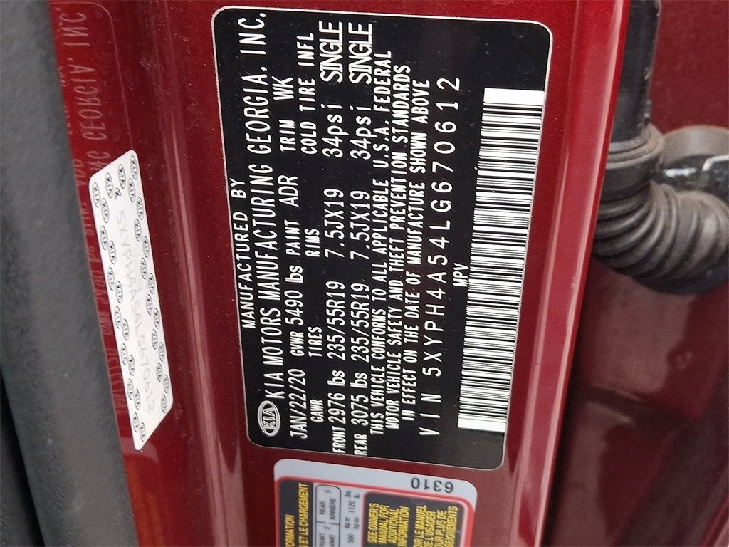 2020 Kia Sorento 3.3L EX