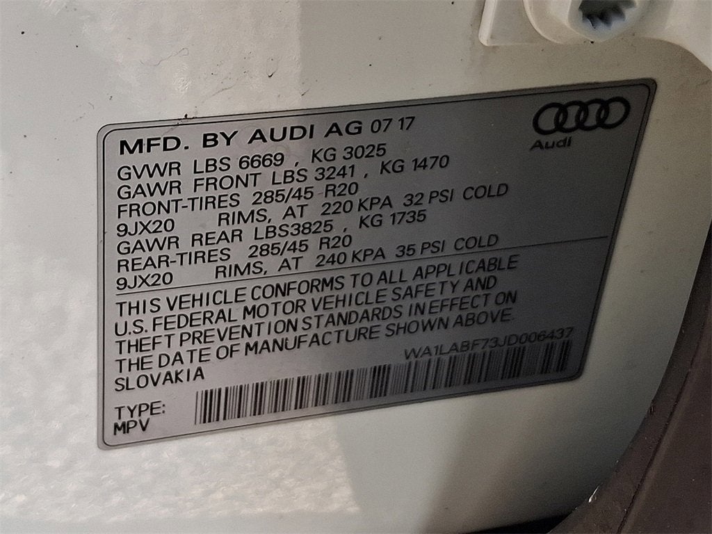 2018 Audi Q7 3.0T Premium