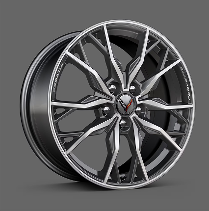 Bright forged-aluminum wheels