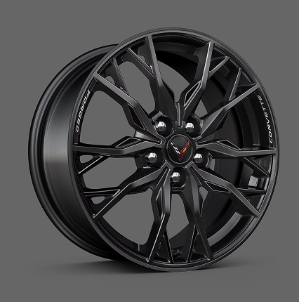Gloss Black forged-aluminum wheels