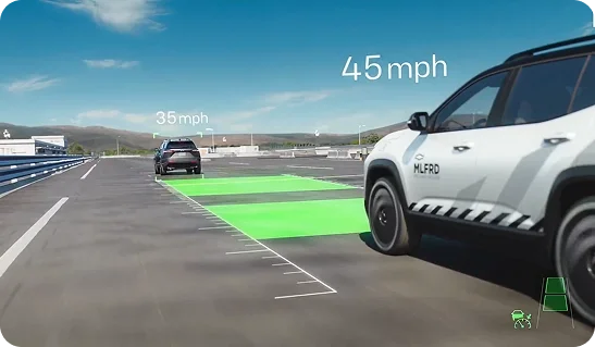 Bolt driver view with Adaptive Cruise Control indicators active