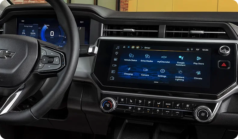 Bolt 11.3-inch touchscreen displaying Google built-in interface