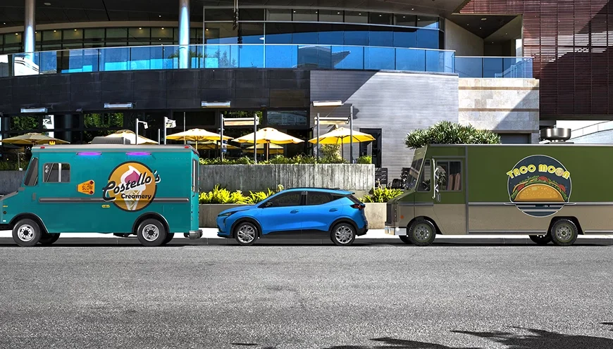 Bolt parallel parked on a narrow city street